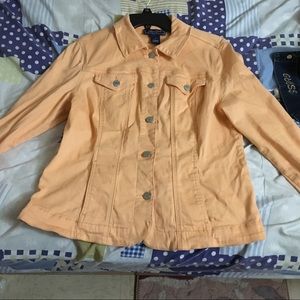 👗Orange Jeans Jacket